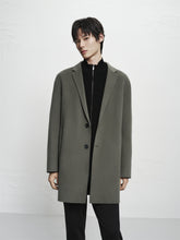 Men's Wool-Blend Notched-Lapel Coat